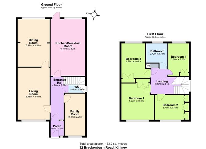 Floor plan — 32 Brackenbush Road, Killiney, Co. Dublin