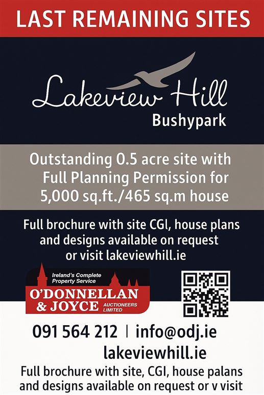 Lakeview Hill Sites, Barnacranny, Bushypark, Galway City