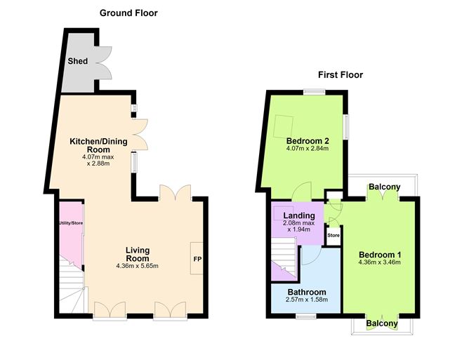 Floor plan — Lisieux Mews, Rere of 5 Charlemont Terrace, Charlemont Avenue, Dun Laoghaire, Co. Dublin