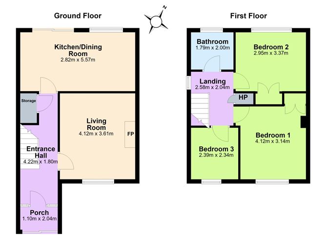 Floor plan — 108 Heathervue, Greystones, Co. Wicklow