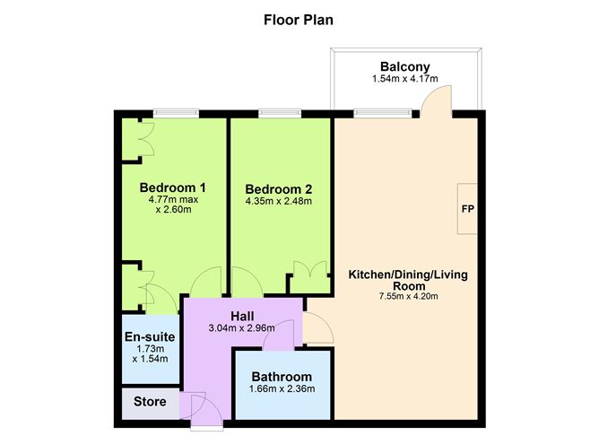 Floor plan — 328 Olcovar, Shankill, Dublin 18