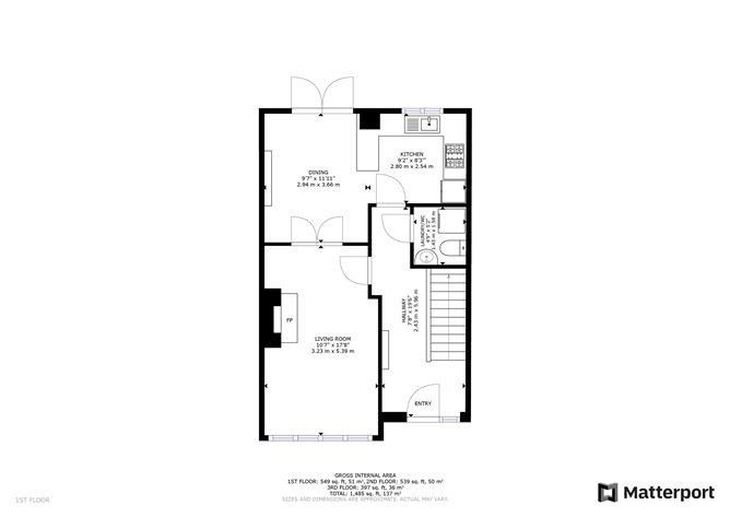 Floor plan — 37 Poplar Drive, Carrig an Aird, Waterford City, Waterford