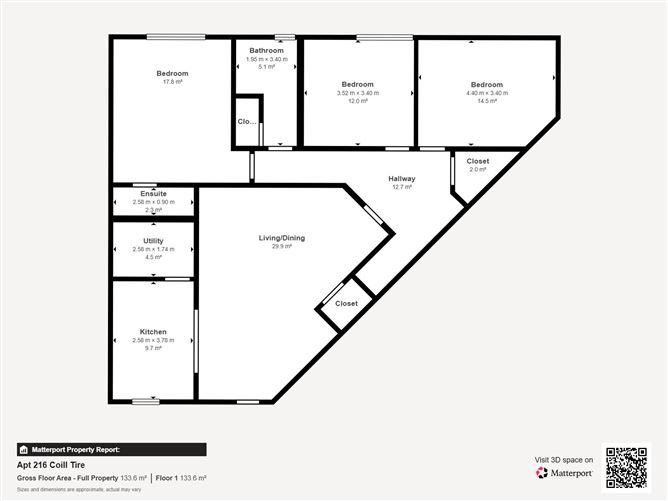 Floor plan — Apt 216, Coill Tíre, Doughiska, Galway