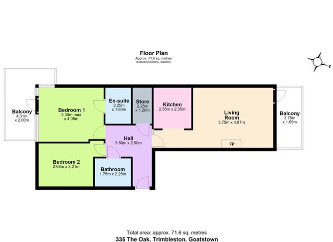 Floor plan — 335 The Oaks, Trimbleston, Goatstown, Dublin 14