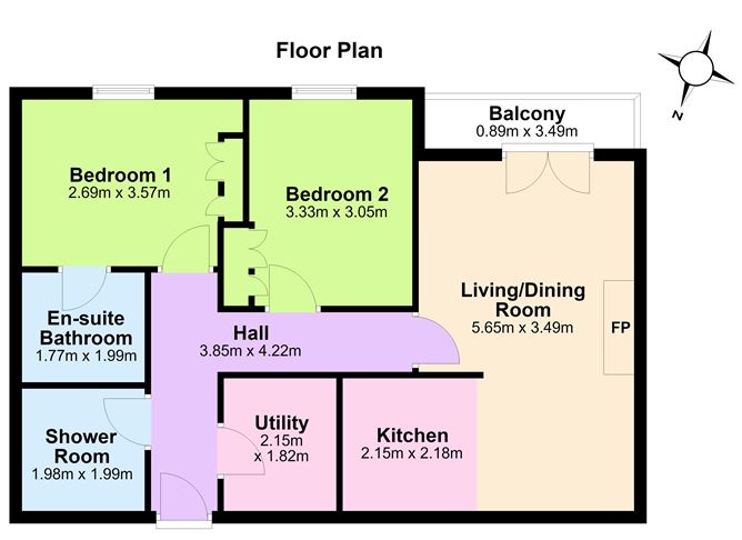 Floor plan — 19 College House, Taylors Hill, Rathfarnham, Dublin 16