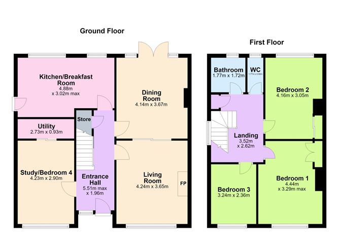 Floor plan — 100 Silchester Park, Glenageary, Co. Dublin