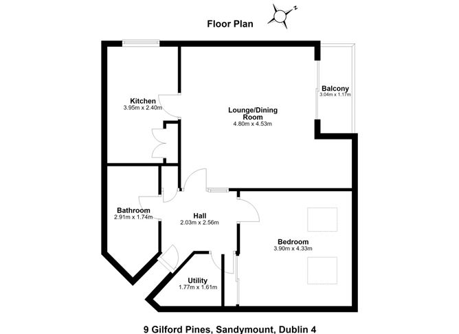Floor plan — 9 Gilford Pines, Gilford Road, Sandymount, Dublin 4