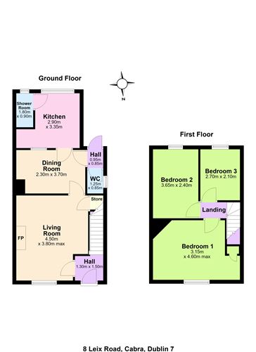 Floor plan — 8 Leix Road, Cabra, Dublin 7