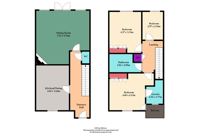 Floor plan — 225 Cluain Rí, Ashbourne, Co. Meath