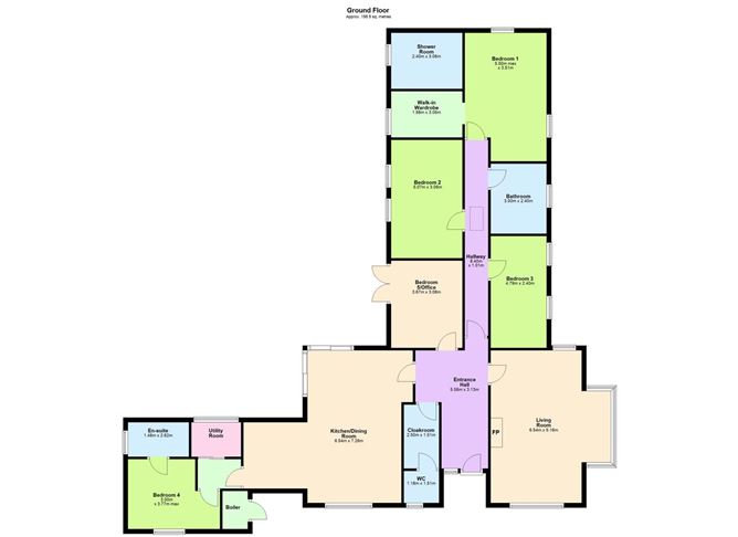 Floor plan — HOLMHILL, BLACKBERRY LANE, DRUMMIN EAST, Delgany, Wicklow