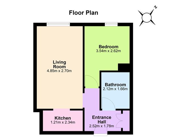 Floor plan — 43 Rowan House, Mespil Estate, Sussex Road, Ballsbridge,   Dublin 4