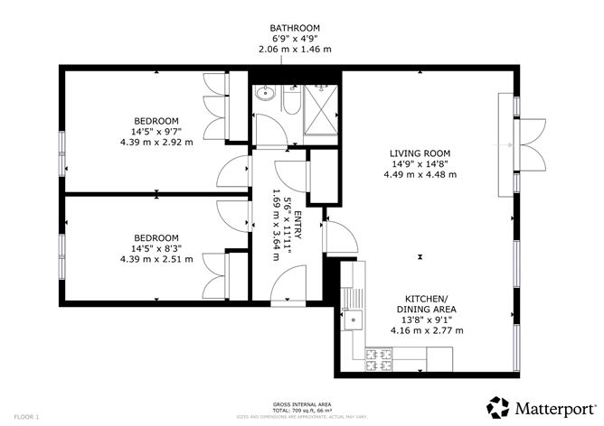 Floor plan — 24 Saint Helen's Court, George's Street Lower, Dun Laoghaire, Co. Dublin