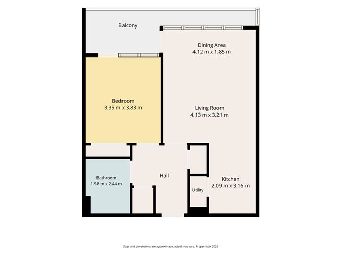 Floor plan — Apt 36, The Quartz, The Grange, Stillorgan, County Dublin