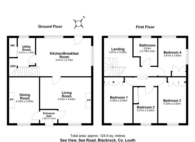 Floor plan — Sea View, Sea Road, Blackrock, Co. Louth