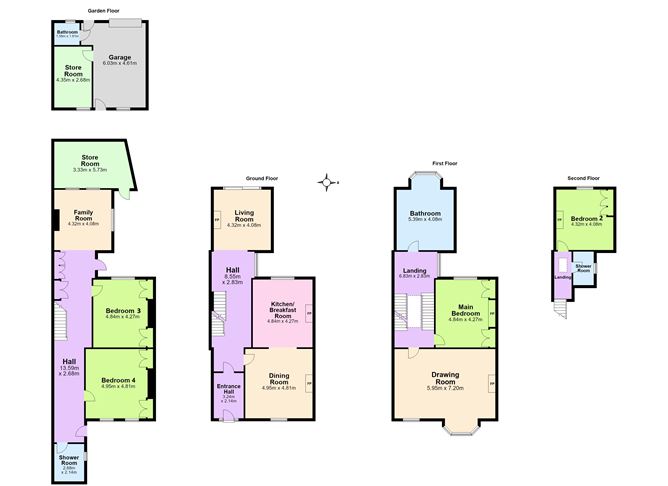 Floor plan — Fortrose, 23 Royal Terrace West, Dun Laoghaire, Co. Dublin