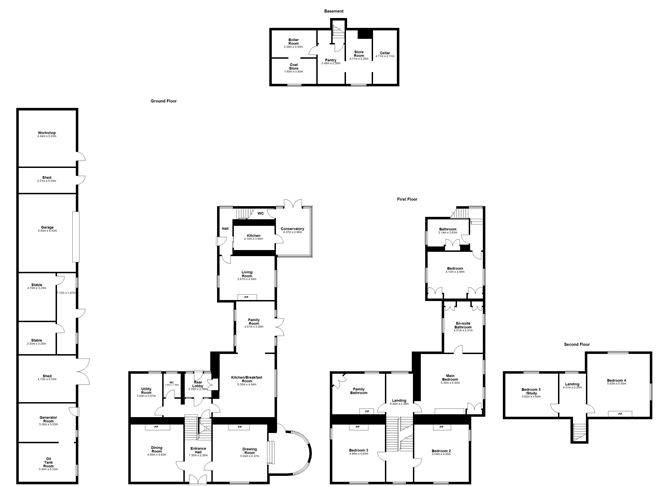 Floor plan — The Old Rectory, Glebe, Timolin, Co. Kildare