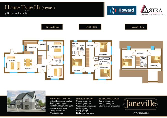 5 Bed Detached, H1 House Type, Janeville, Carrigaline, Cork