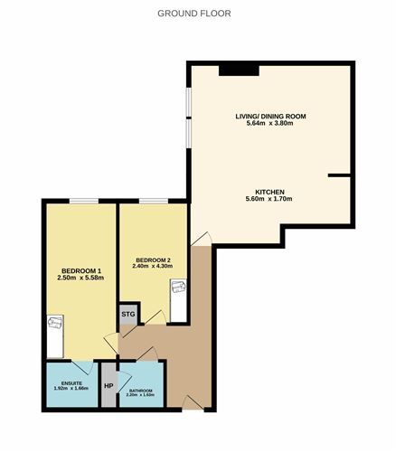 Floor plan — 212 Grace Park Manor, Drumcondra, Dublin 9