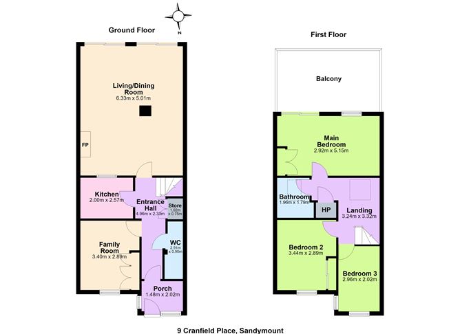 Floor plan — 9 Cranfield Place, Sandymount, Dublin 4