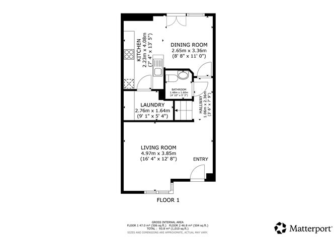 Floor plan — 22 The Walk, Kilmartin Grove, Hollystown, Dublin 15 , Hollystown, Dublin 15