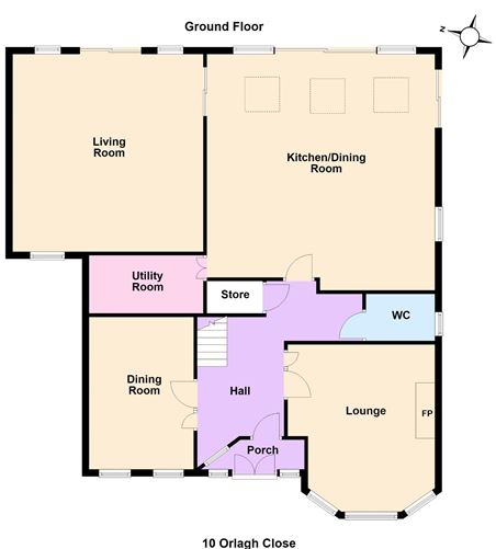 Floor plan — 10 Orlagh Close, Scholarstown Road, Rathfarnham, Dublin 16