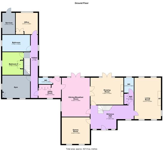 Floor plan — Whitecross, Hortland, Donadea, Co. Kildare