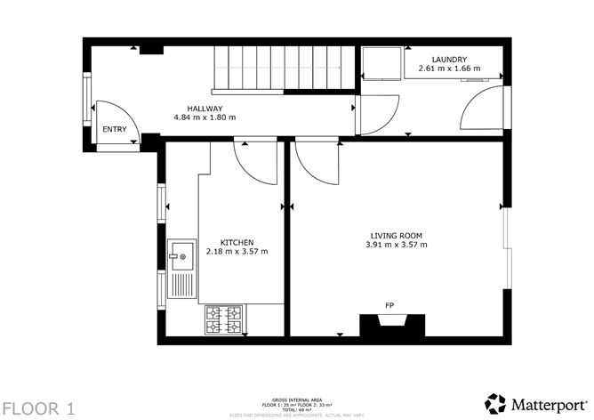 Floor plan — 33 Mackintosh Park, Dun Laoghaire, Co. Dublin