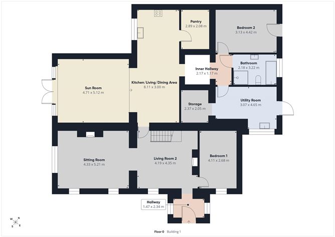 Floor plan — Dairyland Cottage, Kilkea, Castledermot, Co. Kildare