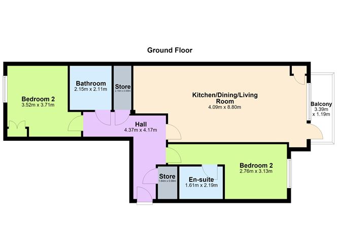 Floor plan — 132 Wyckham Point, Wyckham Way, Dundrum, Dublin 16