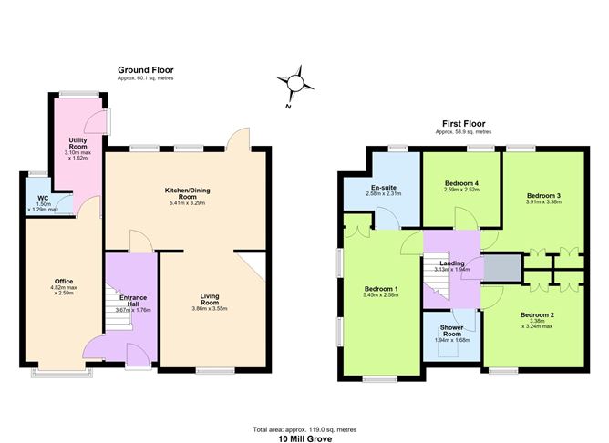 Floor plan — 10 Mill Grove, Killincarrig, Delgany, Greystones, Co. Wicklow