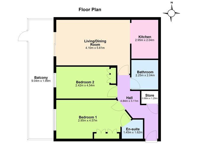 Floor plan — 124 The Elm, Charleville Square, Rathfarnham, Dublin 14