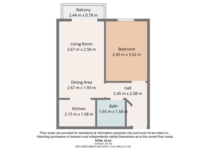 Floor plan — Apartment 6, ASTON ABBEY, 10 Aston Quay, Temple Bar, Dublin 2