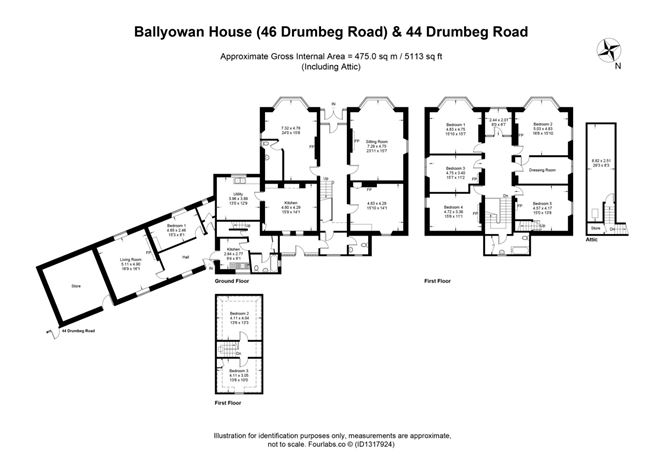 Floor plan — Whole: Ballyowan House & Farm, 52 Drumbeg Road, Dunmurry, Co. Down