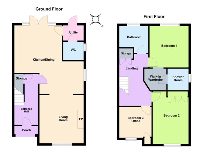 Floor plan — 21 Maydenhayes Glen, Donacarney, Meath