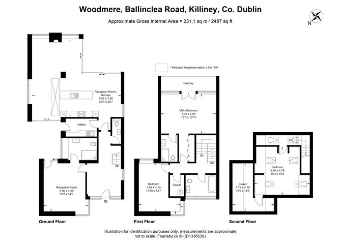 Floor plan — Woodmere, Ballinclea Road, Killiney, Dublin