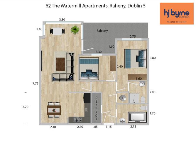 Apartment 62, Block 3, The Watermill, Watermill Road, Raheny, Dublin 5, Co. Dublin