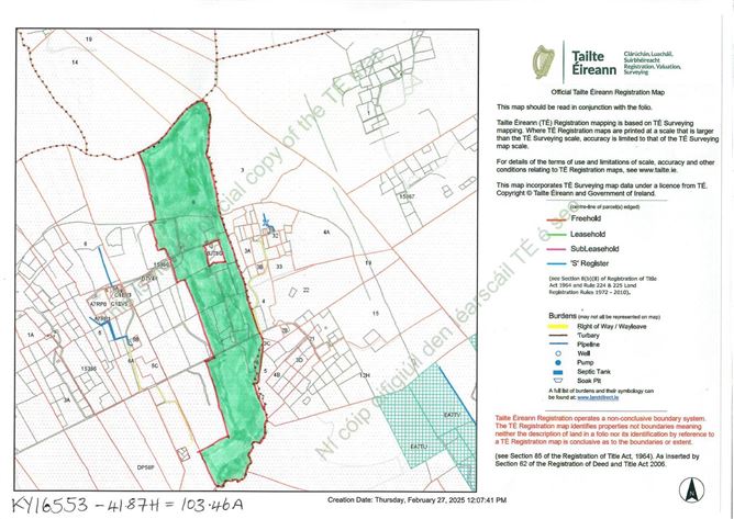 Ref 1193 - Farmlands, Coomastow, Aghtaubrid, Caherciveen, Kerry