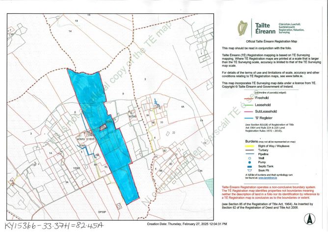 Ref 1193 - Farmlands, Coomastow, Aghtaubrid, Caherciveen, Kerry