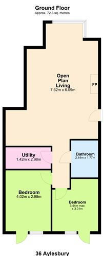 Floor plan — 36 Aylesbury, Ballintemple, Cork