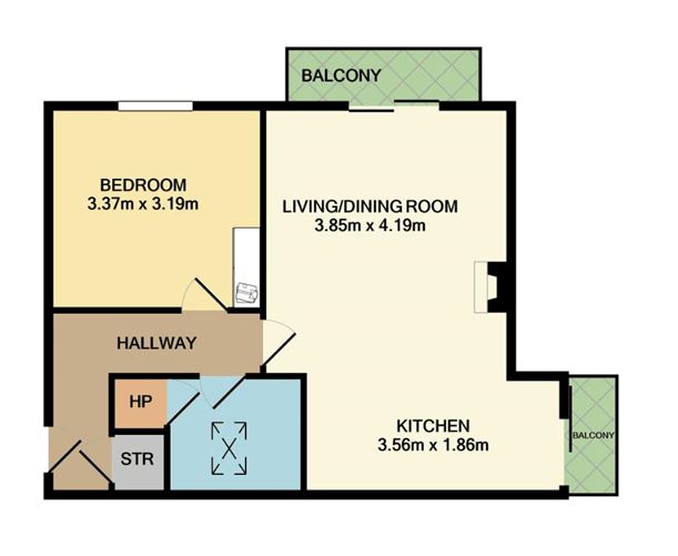 Floor plan — 170 Hampton Square, Navan Road, Dublin 7