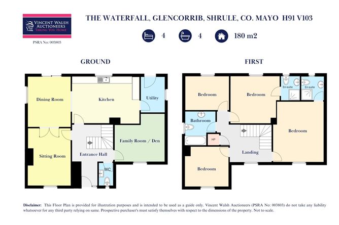 Floor plan — The Waterfall, Glencorrib, Shrule, Mayo