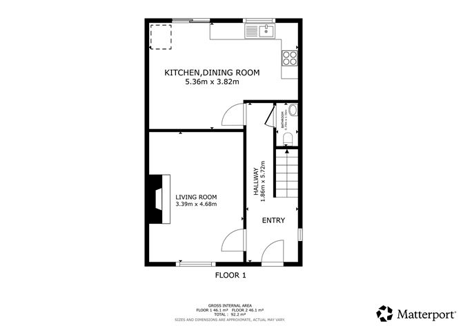 Floor plan — 110 Cluain Dara, Clonard, Wexford Town