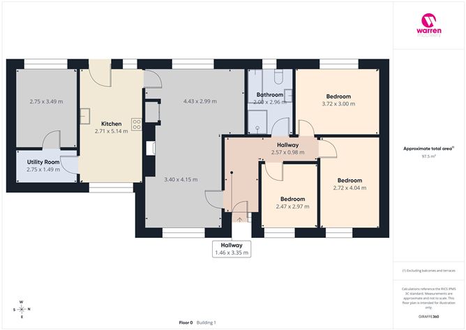 Floor plan — No. 4 Cedarwood Avenue, Loughboy, Kilkenny, Kilkenny