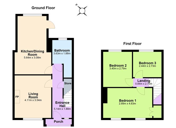 Floor plan — 61 Rosemount Estate, Dundrum,   Dublin 14