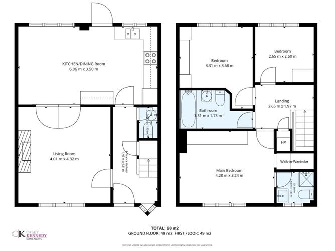 Floor plan — 95 Tudor Lawns, Foxrock, Dublin 18