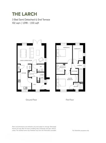 Floor plan — The Larch, Corballis View, Donabate, Dublin