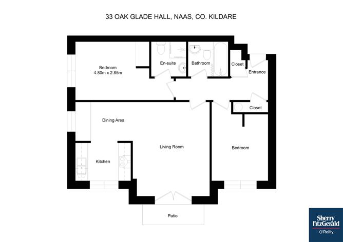 Floor plan — 33 Oak Glade Hall, Block E, Naas, Co. Kildare