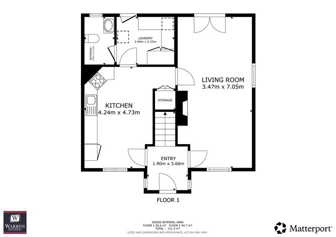 Floor plan — 2 Mill Race, Ballycanew, Wexford