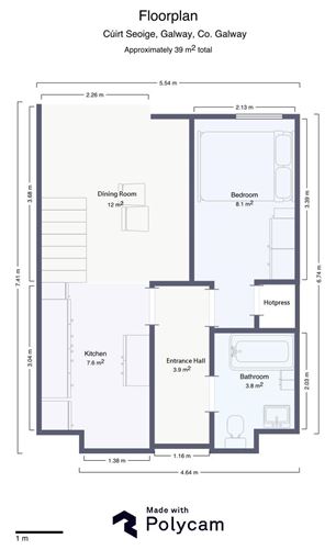 Floor plan — 73 Cuirt Seoige, Bohermore, Galway City