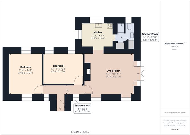 Floor plan — Cherry Blossom Cottage, Woodstown, Waterford